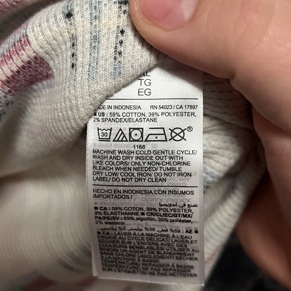 Set of 2 Old Navy Thermal-Knit Long-Sleeve Pajama Top, Women's Size XL - Picture 3 of 6